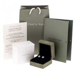 مملوكة مسبقًا أقراط فان كليف آند اربلز سويت الهامبرا ألماس مصفوف و ذهب أبيض عيار 18 و ألماس