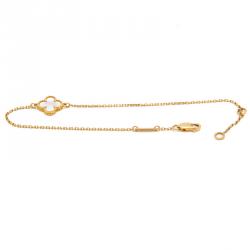 Pre Owned سوار فان كليف آند أربلز سويت ألهامبرا فراشة صدف ذهب أصفر