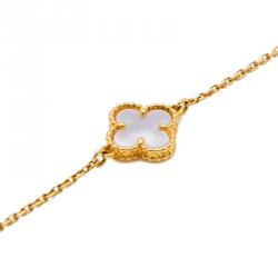 Pre Owned سوار فان كليف آند أربلز سويت ألهامبرا فراشة صدف ذهب أصفر