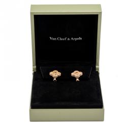 Van Cleef & Arpels Rose Gold Vintage Alhambra Earrings