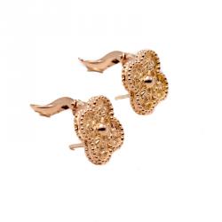 Van Cleef & Arpels Rose Gold Vintage Alhambra Earrings