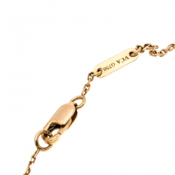 Pre Owned Van Cleef and Arpels Sweet Alhambra Red Carnelian 18K Rose Gold Bracelet