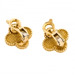 Pre Owned أقراط فان كليف آند أربلز كلبس ذهب أصفر عيار 18 ألهامبرا فينتدج