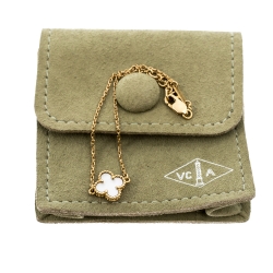 مملوكة مسبقًا Van Cleef & Arpels Sweet Alhambra Mother of Pearl 18K Yellow Gold Bracelet