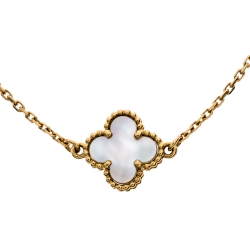 مملوكة مسبقًا Van Cleef & Arpels Sweet Alhambra Mother of Pearl 18K Yellow Gold Bracelet