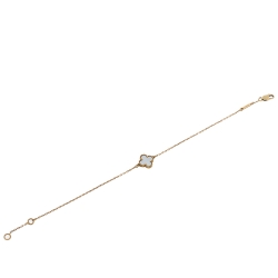 Pre Owned Van Cleef & Arpels Sweet Alhambra Mother of Pearl 18K Yellow Gold Bracelet