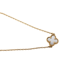 Pre Owned Van Cleef & Arpels Sweet Alhambra Mother of Pearl 18K Yellow Gold Bracelet