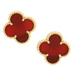 مملوكة مسبقًا أقراط فان كليف أند أربلز فينتدج ألهامبرا كارنيليان ذهب أصفر عيار 18