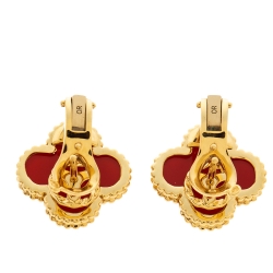 مملوكة مسبقًا أقراط فان كليف أند أربلز فينتدج ألهامبرا كارنيليان ذهب أصفر عيار 18