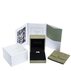 مملوكة مسبقًا Van Cleef & Arpels Perlee Signature 18K Yellow Gold Band Ring Size 53