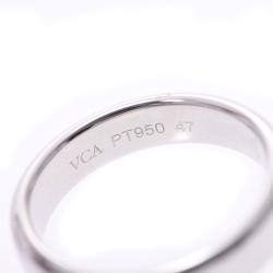 Pre Owned Van Cleef & Arpels 1 Diamond Platinum Wedding Ring Size 47