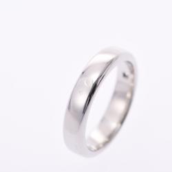 Pre Owned Van Cleef & Arpels 1 Diamond Platinum Wedding Ring Size 47