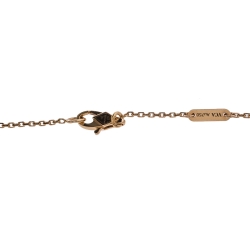 Pre Owned Van Cleef & Arpels Sweet Alhambra Carnelian 18K Rose Gold Pendant Necklace