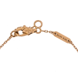 Pre Owned Van Cleef & Arpels Sweet Alhambra Carnelian 18K Rose Gold Bracelet