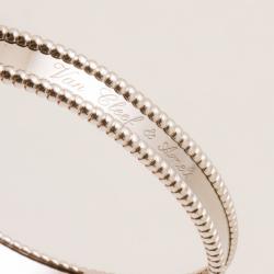 مملوكة مسبقًا Van Cleef & Arpels 18KT White Gold Perlée Signature Bracelet