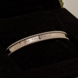 مملوكة مسبقًا Van Cleef & Arpels 18KT White Gold Perlée Signature Bracelet