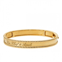 Pre Owned Van Cleef & Arpels Perlee Signature 18K Yellow Gold Bracelet S