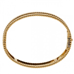 Pre Owned Van Cleef & Arpels Perlee Signature 18K Yellow Gold Bracelet S