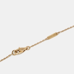 Pre Owned Van Cleef & Arpels Sweet Alhambra Heart Carnelian 18k Rose Gold Necklace