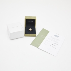 مملوكة مسبقًا Van Cleef & Arpels Vintage Alhambra Mother of Pearl Diamond 18k Yellow Gold Ring Size 49