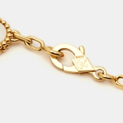 مملوكة مسبقًا سوار فان كليف أند أربلز ستيشن فينتدج ألامبرا صدف وذهب اصفر عيار 18 خمس حليات