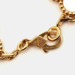 مملوكة مسبقًا سوار فان كليف أند أربلز ستيشن فينتدج ألامبرا صدف وذهب اصفر عيار 18 خمس حليات