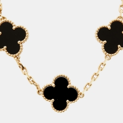 Pre Owned سوار فان كليف أند أربلز فينتدج ألامبرا عقيق ذهب أصفر عيار 18 خمسة حليات