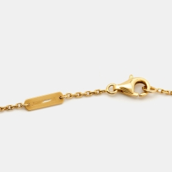 Pre Owned Van Cleef & Arpels Vintage Alhambra Mother of Pearl 18k Yellow Gold Necklace