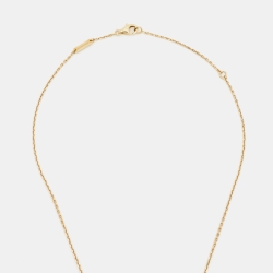 Pre Owned Van Cleef & Arpels Vintage Alhambra Mother of Pearl 18k Yellow Gold Necklace