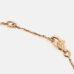 Pre Owned قلادة فان كليف آند اربلز سويت الهامبرا دلاية قلب ذهب وردي عيار 18 و عقيق أحمر