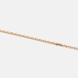 Pre Owned قلادة فان كليف آند اربلز سويت الهامبرا دلاية قلب ذهب وردي عيار 18 و عقيق أحمر