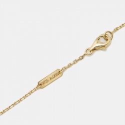 مملوكة مسبقًا Van Cleef & Arpels Vintage Alhambra Mother of Pearl 18k Yellow Gold Necklace