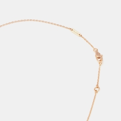 Pre Owned Van Cleef & Arpels Sweet Alhambra Carnelian 18k Rose Gold Necklace