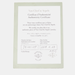 Pre Owned Van Cleef & Arpels Vintage Alhambra Mother of Pearl 18k Yellow Gold Necklace