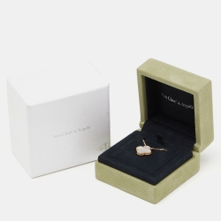 Pre Owned Van Cleef & Arpels Vintage Alhambra Mother of Pearl 18k Yellow Gold Necklace