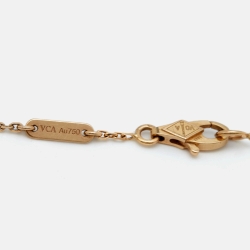 Pre Owned Van Cleef & Arpels Sweet Alhambra Carnelian 18k Rose Gold Bracelet