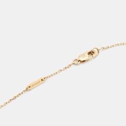 Pre Owned Van Cleef & Arpels Sweet Alhambra Textured 18K Rose Gold Pendant Necklace