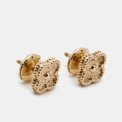 Pre Owned أقراط فان كليف آند آربلز فينتدج ألامبرا ذهب وردي عيار 18 