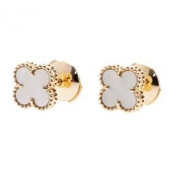 مملوكة مسبقًا Van Cleef & Arpels Sweet Alhambra Mother of Pearl Stud Earrings