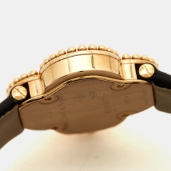 Van Cleef & Arpels Mother Of Pearl 18K Yellow Gold Satin Alhambra VCARD22000 Women's Wristwatch 26 mm