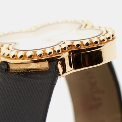 Van Cleef & Arpels Mother Of Pearl 18K Yellow Gold Satin Alhambra VCARD22000 Women's Wristwatch 26 mm