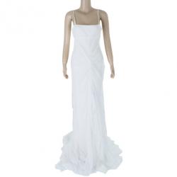 Vera Wang Rouched Tulle Wedding Gown M