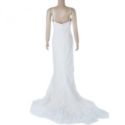 Vera Wang Rouched Tulle Wedding Gown M