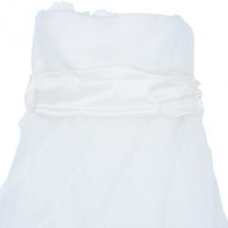 Pre Owned Vera Wang Briana Strapless Pleated Wedding Dress M