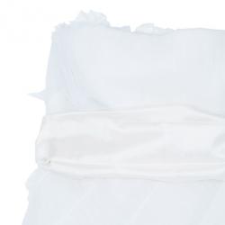 Pre Owned Vera Wang Briana Strapless Pleated Wedding Dress M