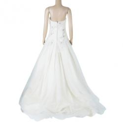 Pre Owned Vera Wang Dantelle Embellished Wedding Dress M