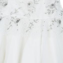Pre Owned Vera Wang Dantelle Embellished Wedding Dress M