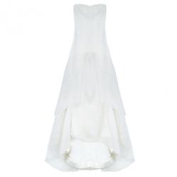 Pre Owned Vera Wang Ivory Tulle Gathered Wedding Dress M