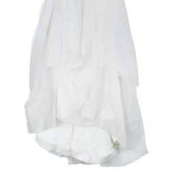 Pre Owned Vera Wang Ivory Tulle Gathered Wedding Dress M