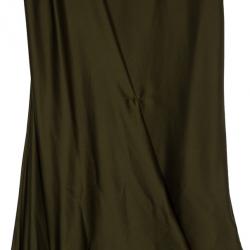 Pre Owned Vera Wang Silk Olive Green Dress L